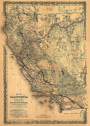 Map of California by G.W. & C.B. Colton & Co., 1876