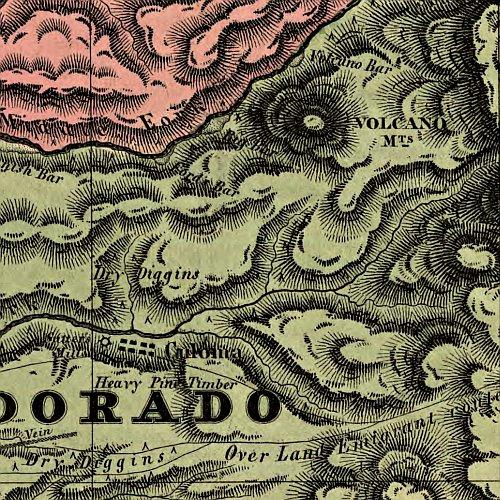 Map of the Mining District of California by William A. Jackson, 1851