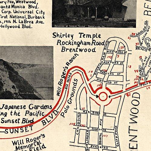 Ragsdale's Movie Guide Map by Albert Ragsdale, 1938