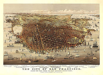 San Francisco, California by Currier & Ives, 1878