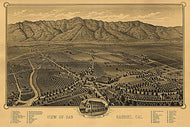 View of San Gabriel, California by D D Morse, 1893
