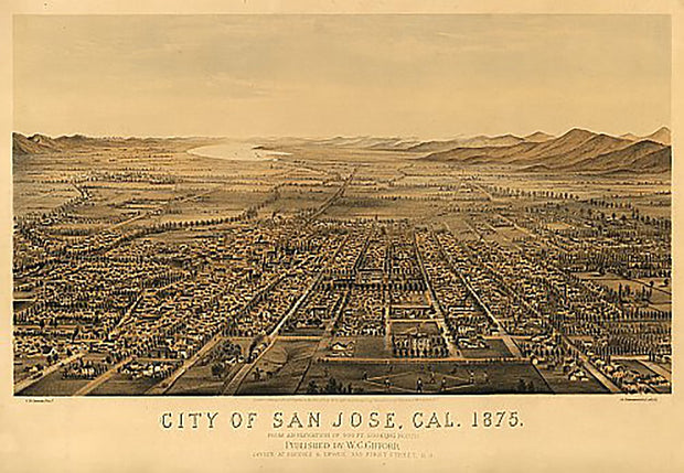 San Jose, California by C B Gifford, 1875