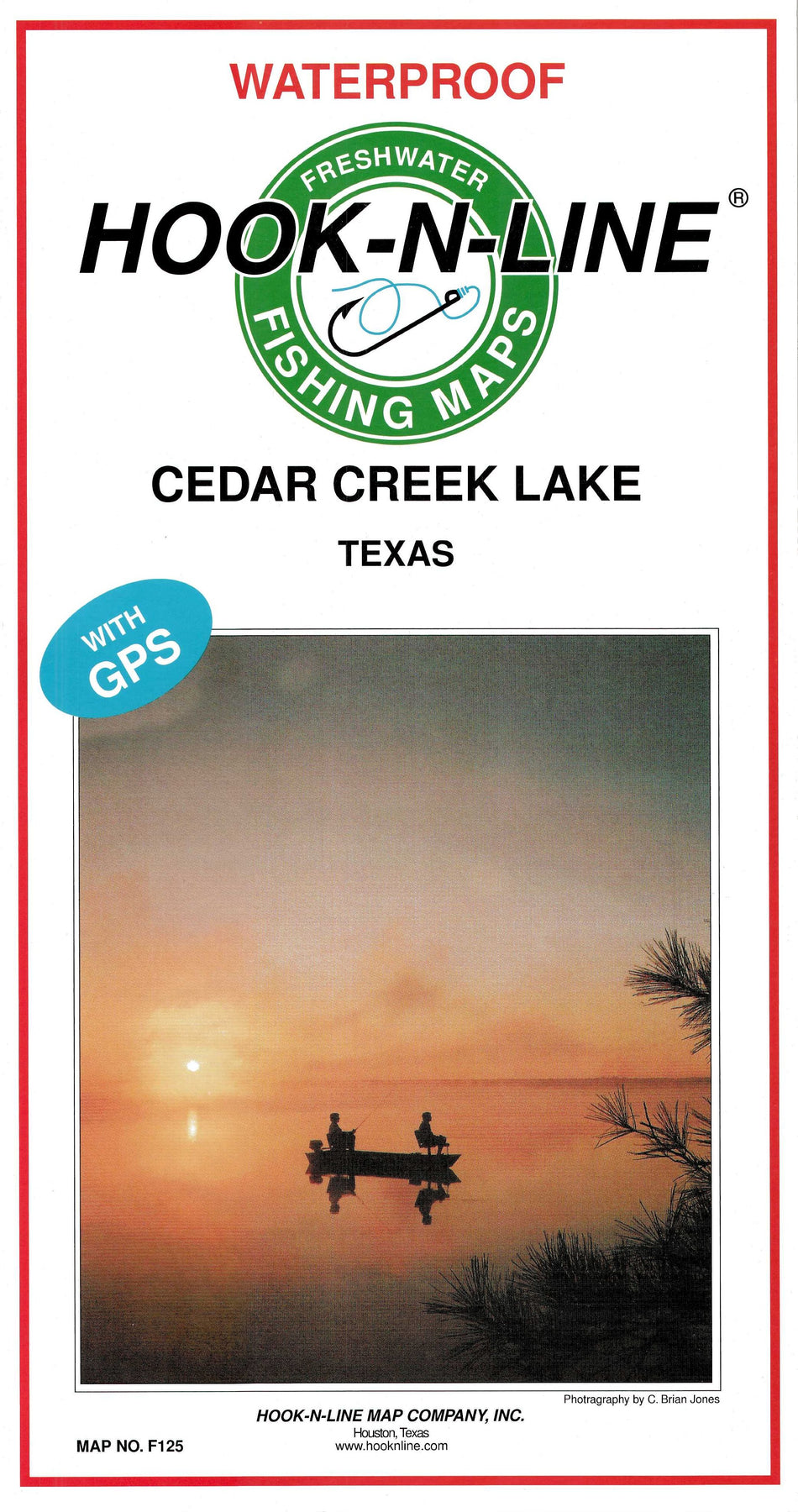 Cedar Creek Lake Fishing Map – Texas Map Store