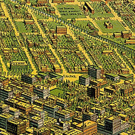 Bird's eye view of Denver Colorado, 1908