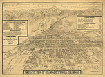 Bird's eye view of Colorado Springs, Colorado, 1909