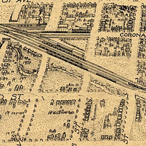 Bird's eye view of Colorado Springs, Colorado, 1909