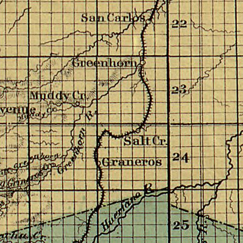 Colton's New Sectional Map of the State of Colorado, 1878