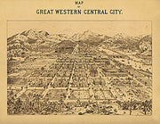 Map of Great Western Central City, 1887