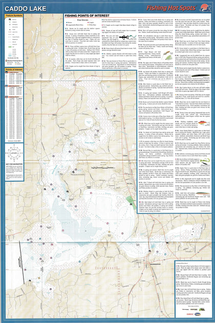 Caddo Lake fishing map – Texas Map Store