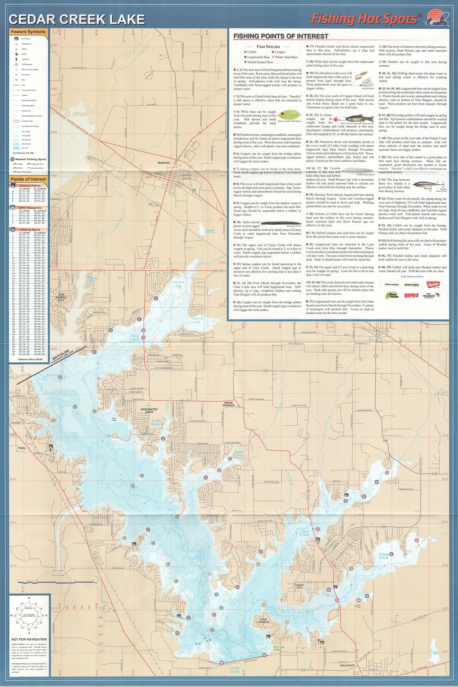 Cedar Creek Lake by Fishing Hot Spots
