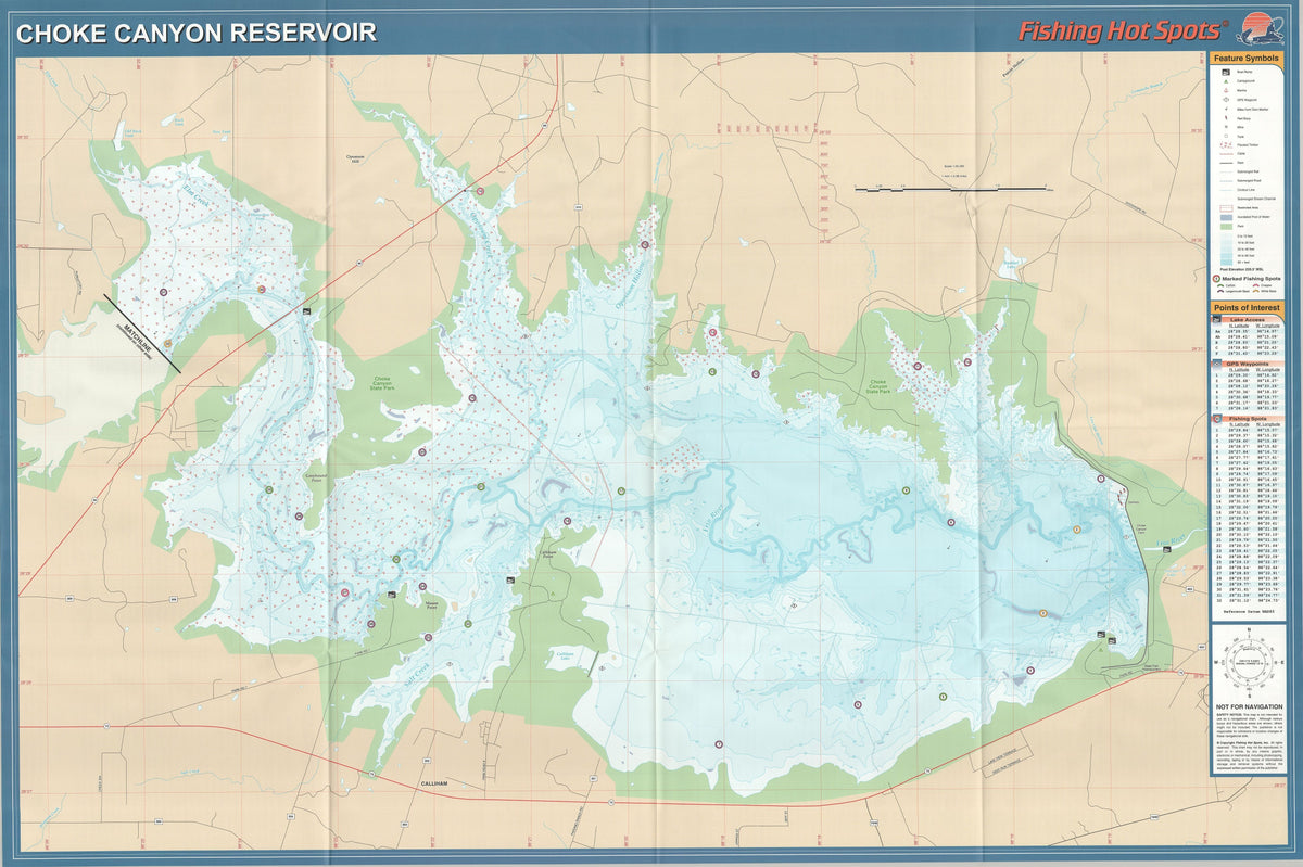 Choke Canyon Reservoir by Fishing Hot Spots