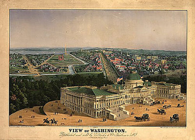 View of Washington by E. Sachse & Co., 1852