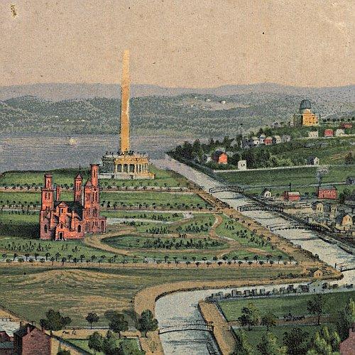 View of Washington by E. Sachse & Co., 1852