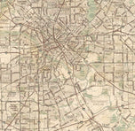 DFW Regional Area Major Arterial Wall Map - Antiqued Version