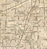 DFW Regional Area Major Arterial Wall Map - Antiqued Version