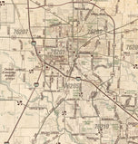 DFW Regional Area Major Arterial Wall Map - Antiqued Version