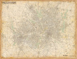 DFW Regional Area Major Arterial Wall Map - Antiqued Version