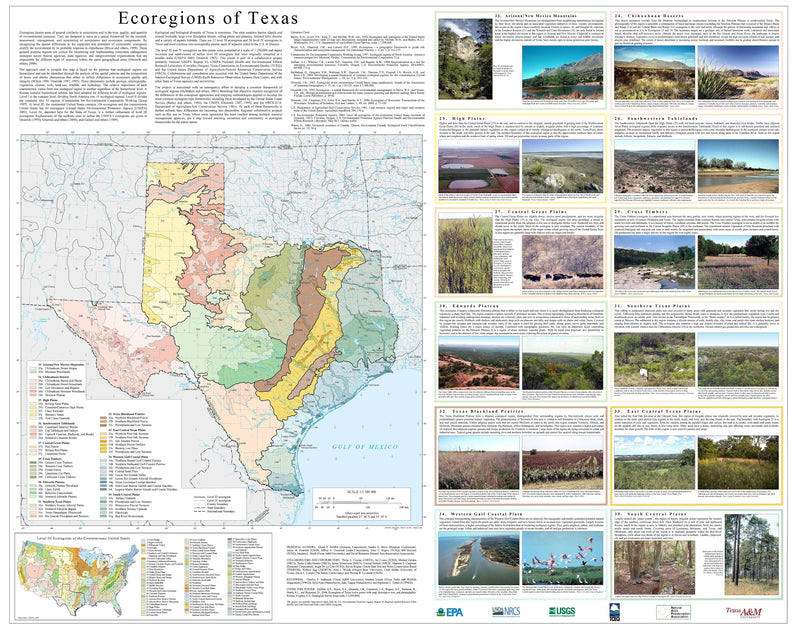 Ecoregions of Texas – Texas Map Store