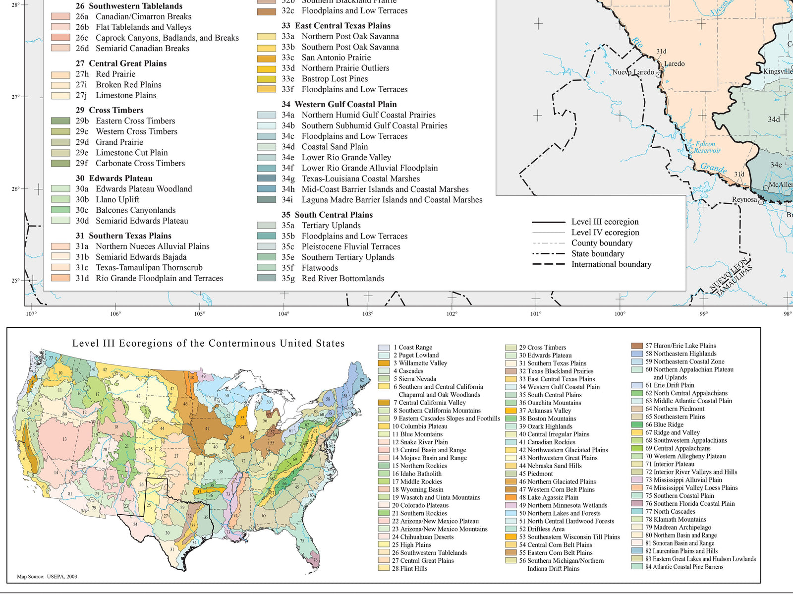 Ecoregions of Texas Poster