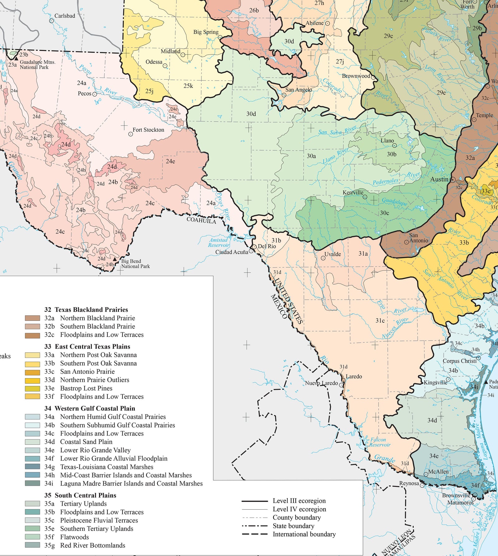 Ecoregions of Texas Poster