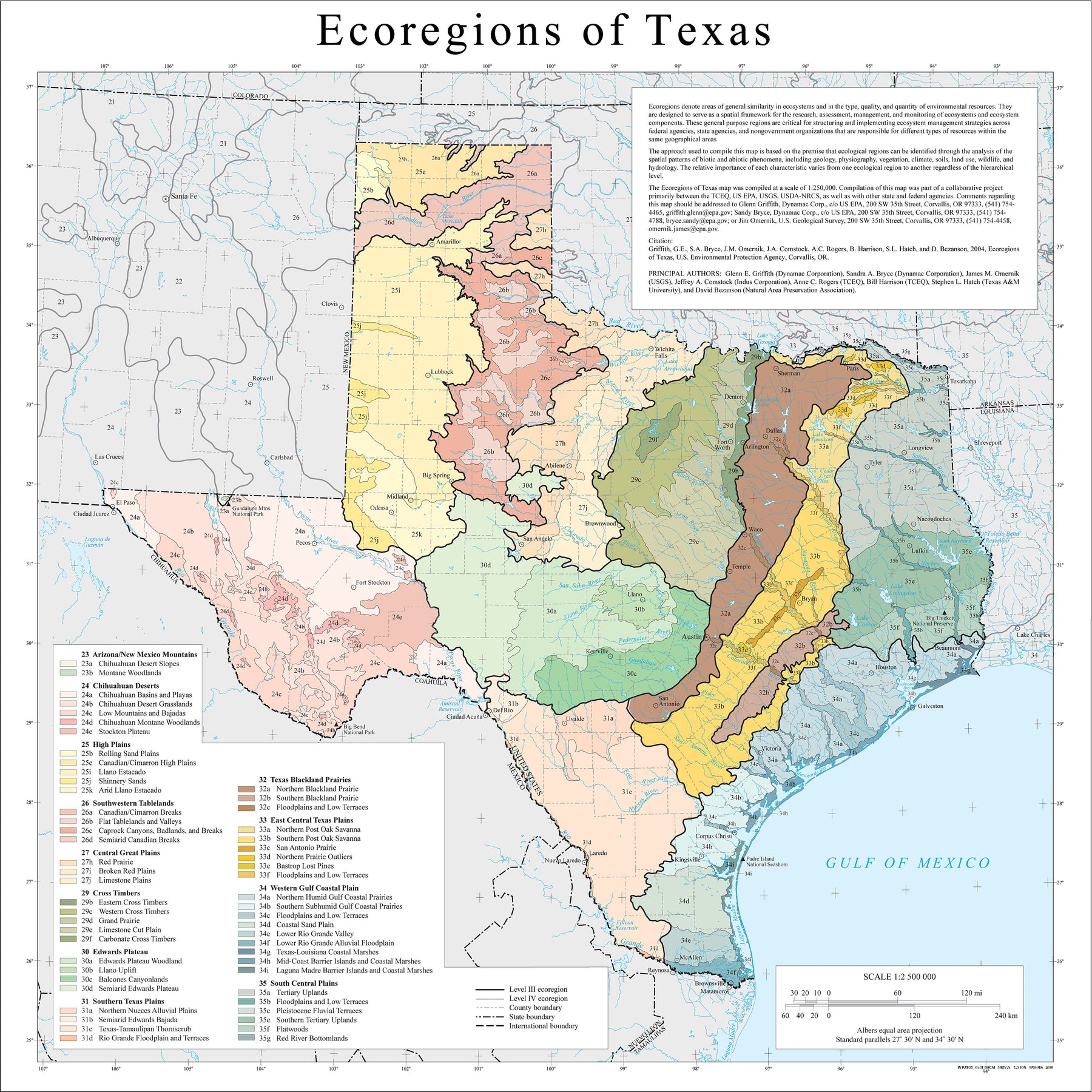 Ecoregions of Central and South America, Levels I, II, III