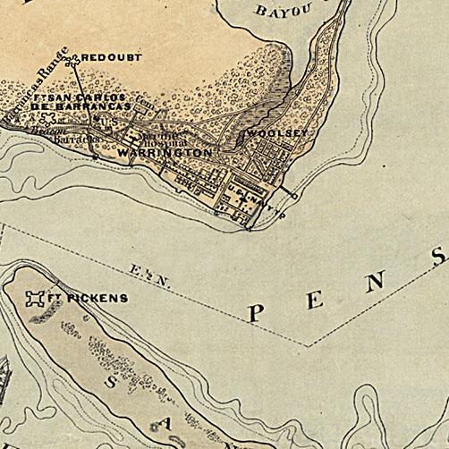 A correct map of Pensacola Bay 1861