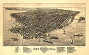 Bird's eye view of Key West Florida, 1884