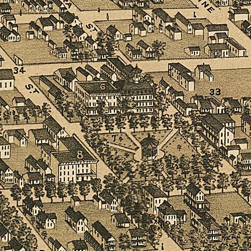 Birds eye view of Jacksonville, Fla. 1876
