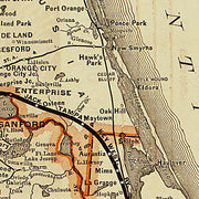 Correct map of Florida, season of 1894-5, showing the Tropical Trunk Line
