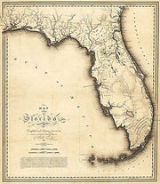 Map of Florida, 1823