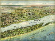 Panoramic view of West Palm Beach, North Palm Beach and Lake Worth, 1915