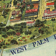 Panoramic view of West Palm Beach, North Palm Beach and Lake Worth, 1915