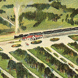 Panoramic view of West Palm Beach, North Palm Beach and Lake Worth, 1915