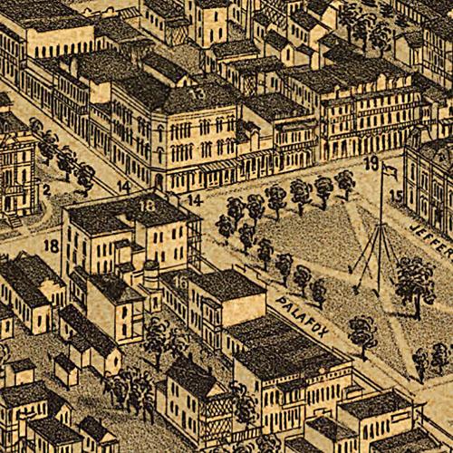 Pensacola, Fla. county seat of Escambia County, 1885