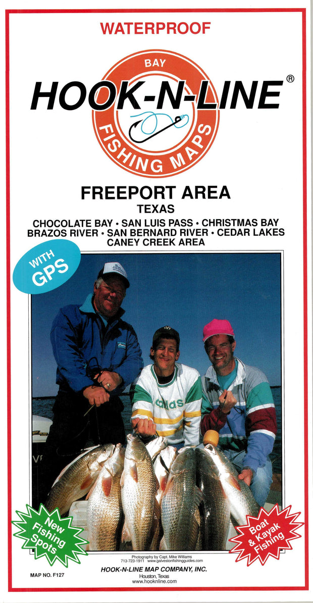 Freeport Area Fishing Map – Texas Map Store