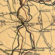 Map showing route of marches of the army of Genl. W.T. Sherman, from Atlanta, Ga. to Goldsboro, N.C.