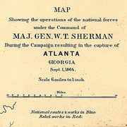Map showing the operations of the national forces under the command of Maj. Gen. W.T. Sherman during the campaign resulting in the capture of Atlanta, Georgia, Sept. 1, 1864