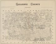 Gillespie County 1879, ownership map
