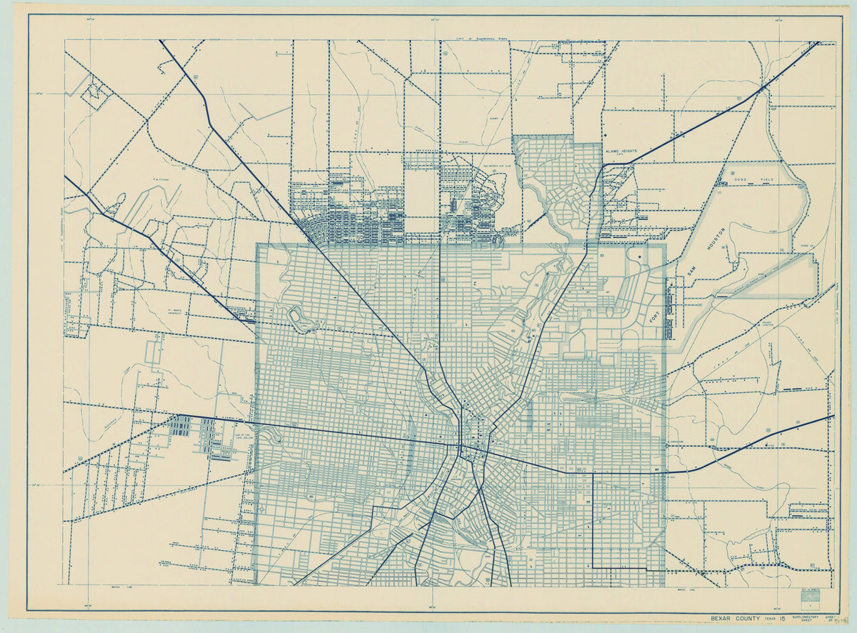 Bexar County 1936, Texas Highway Dept, supp. sheet 1 of 2