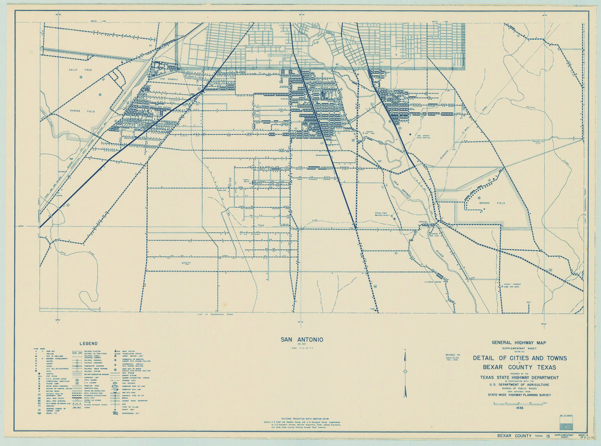 Bexar County 1936, Texas Highway Dept, supp. sheet 2 of 2