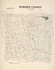 Borden County 1892 Ownership Map