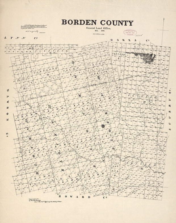 Borden County 1892 Ownership Map