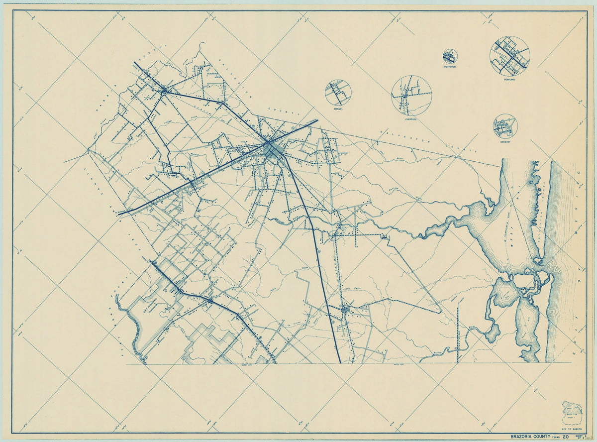 Brazoria County 1936,Texas Highway Dept, sheet 2 of 2