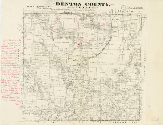 Denton County 1870s(?), ownership map