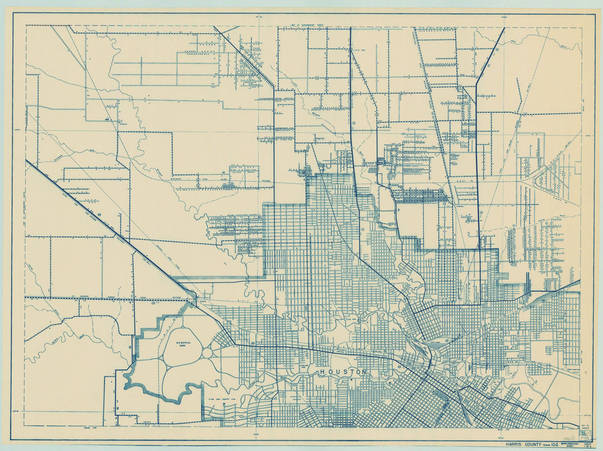 Harris County 1936, Texas Highway Dept, supp. sheet 1 of 4