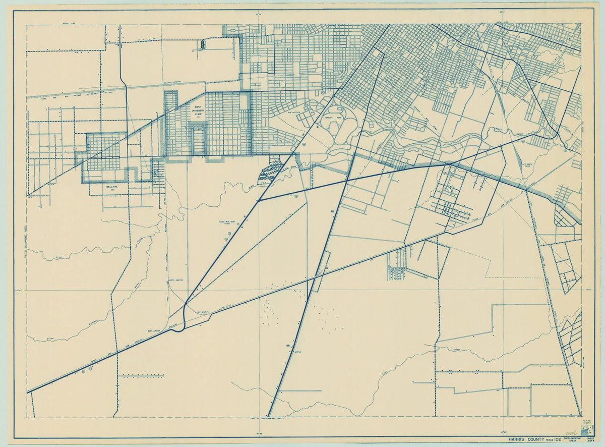 Harris County 1936, Texas Highway Dept, supp. sheet 3 of 4