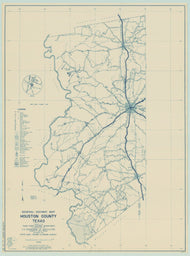 Houston County 1936, Texas Highway Dept, sheet 1 of 2