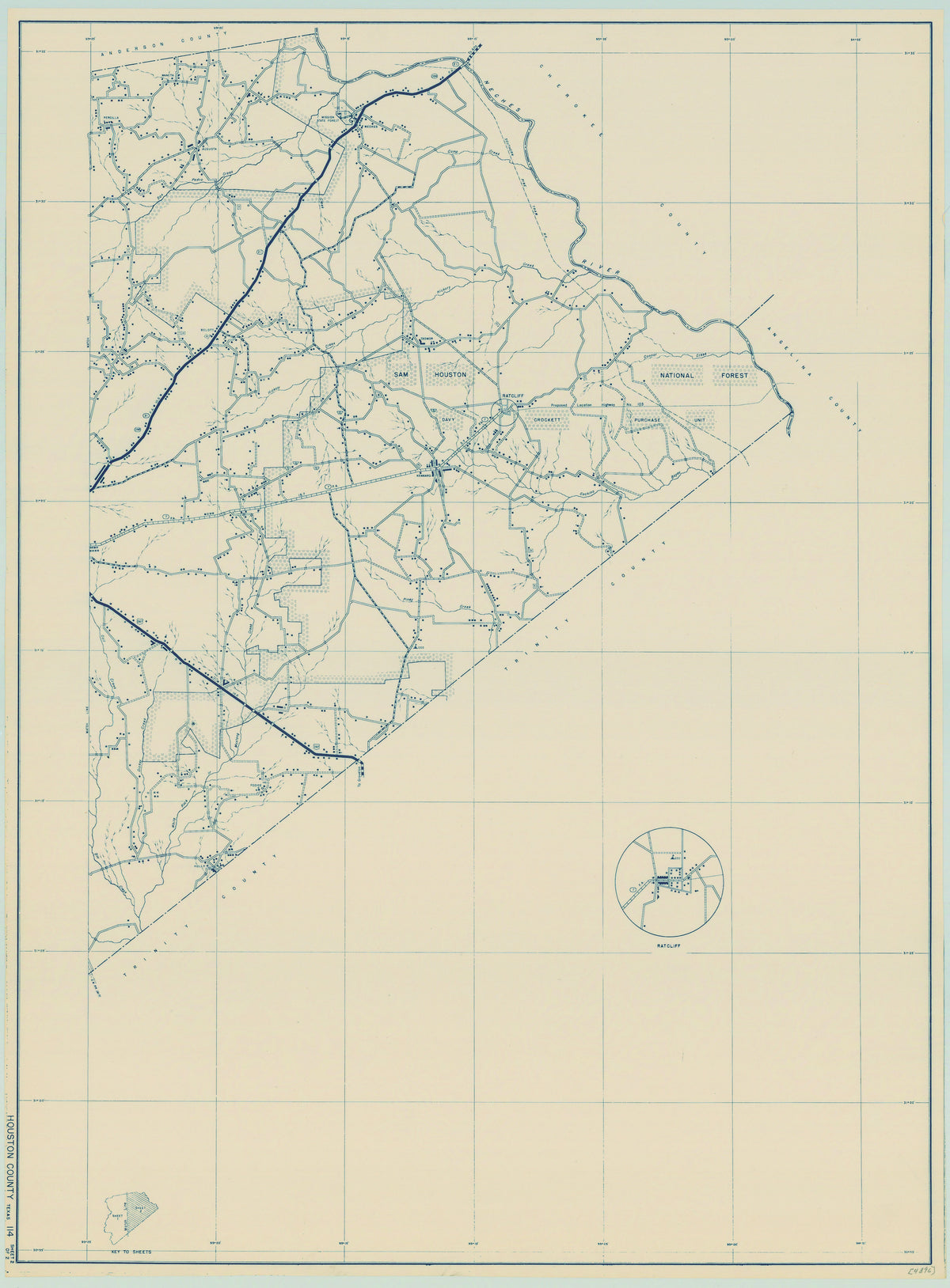Houston County 1936, Texas Highway Dept, sheet 2 of 2