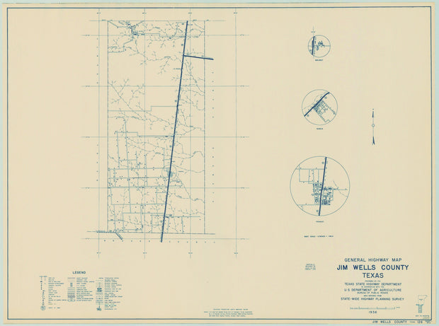 Jim Wells County 1936, Texas Highway Dept, sheet 1 of 2