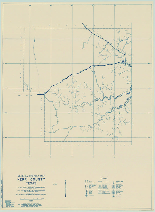 Kerr County 1936, Texas Highway Dept, sheet 1 of 2